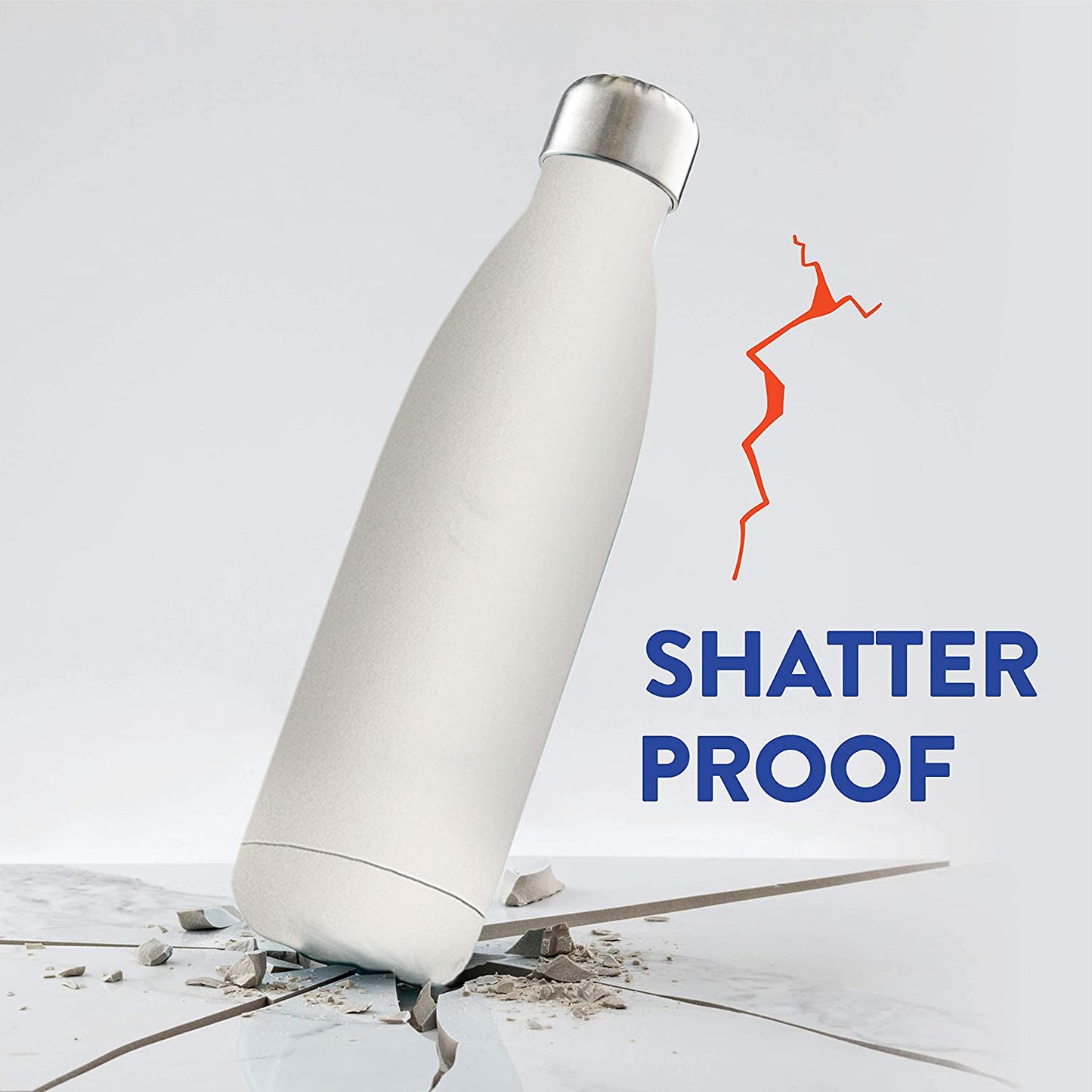 American CEO - 17oz Stainless Steel Water Bottle - White