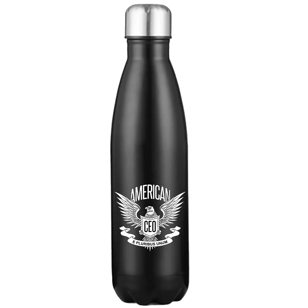 American CEO - 17oz Stainless Steel Water Bottle - White