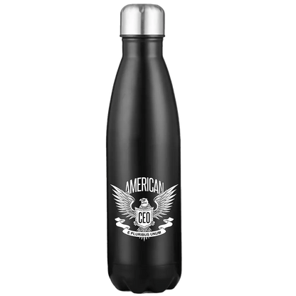 American CEO - 17oz Stainless Steel Water Bottle - White