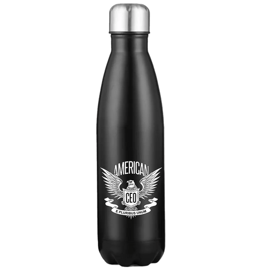 American CEO - 17oz Stainless Steel Water Bottle - White