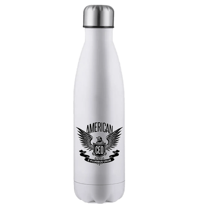 American CEO - 17oz Stainless Steel Water Bottle - White
